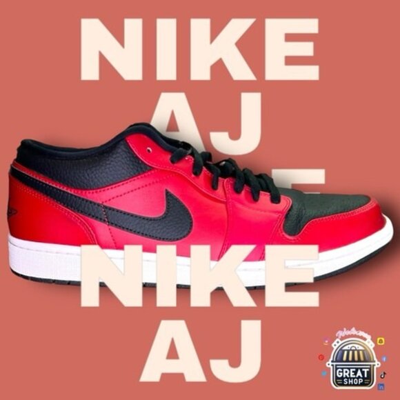 Nike Air Jordan 1 Retro Low Reverse Bred Red Black - Picture 9 of 9